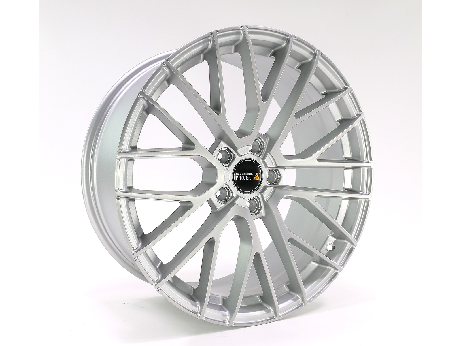 Felge TWIN-MONOTUBE-20.2, 9X20 ZOLL HA ET39 IN SILBER-GEBÜRSTET, DEEP KONKAV