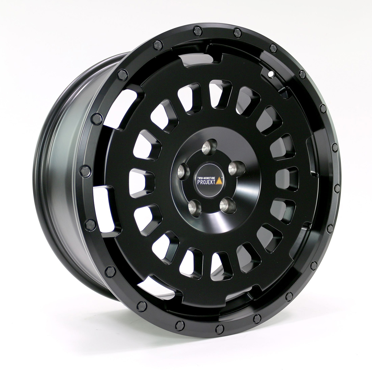 VW T5 T6 T6.1 TWIN-MONOTUBE-PROJEKT-AT20 9X20 ZOLL IN NIGHT MIT ANFAHRSCHUTZRING