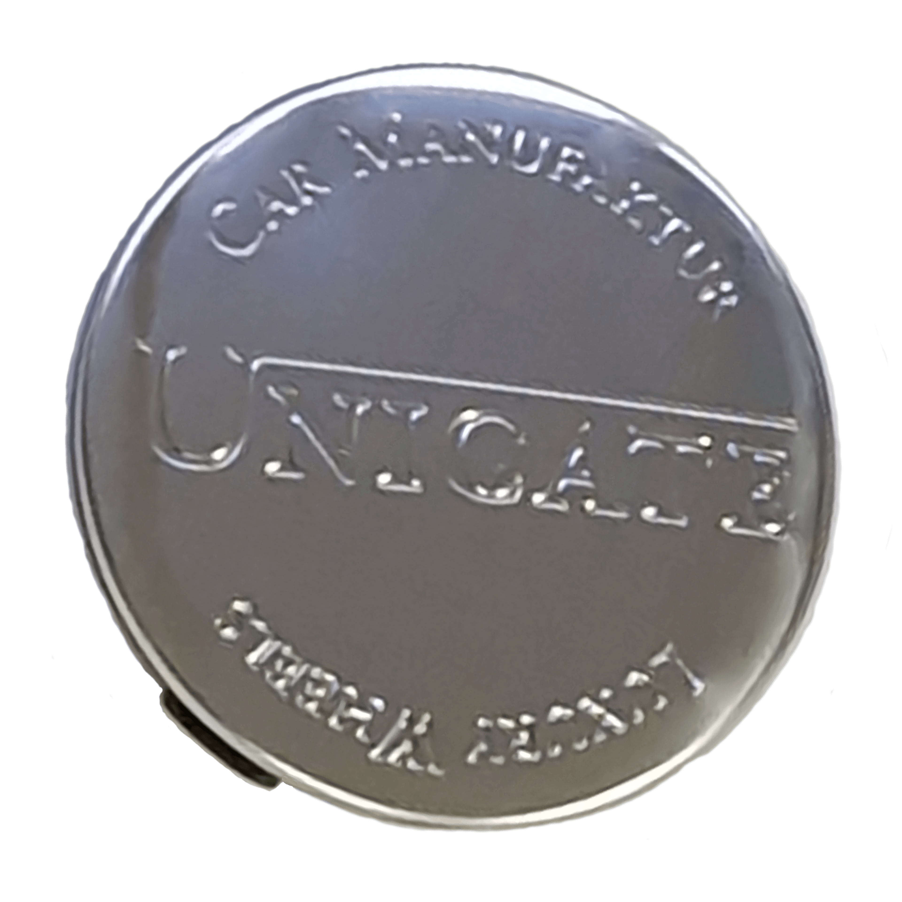 Symbolscheibe mit Träger Unicate Wheels Flat Cap Silver Chrom