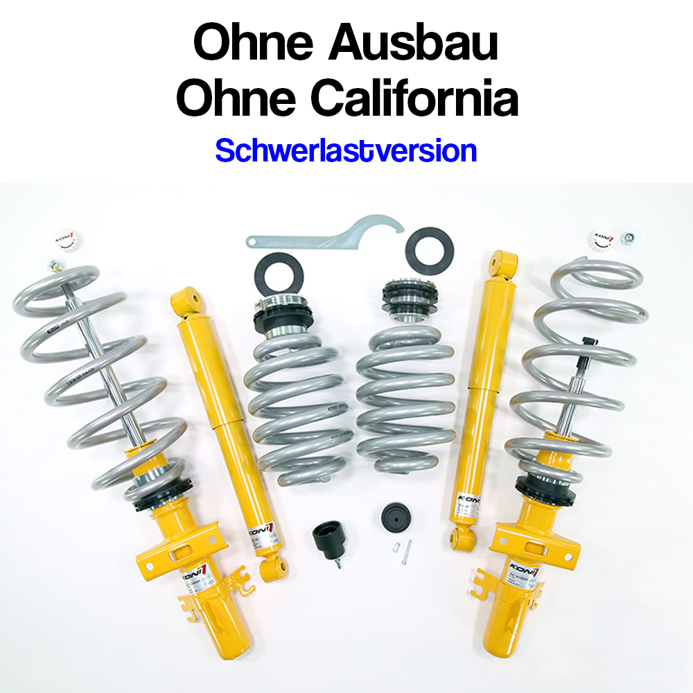 T5 T6 T6.1 Höherlegungs-Gewindefahrwerk OHNE California oder Ausbauten mit Schwerlast Ausführung