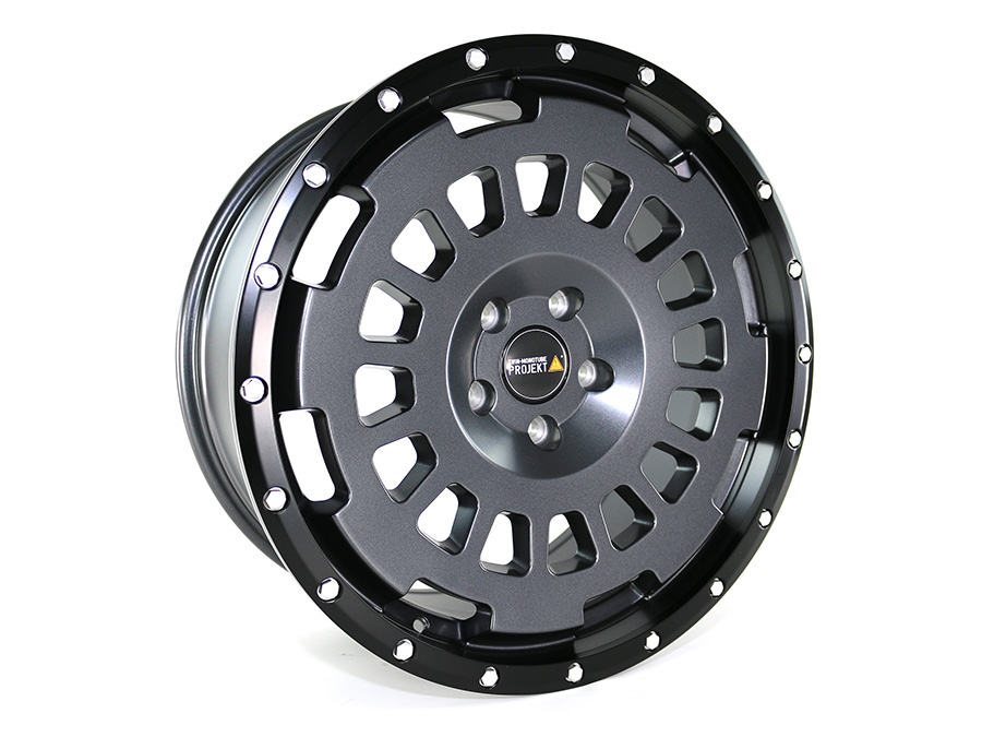 VW T5 T6 T6.1 TWIN-MONOTUBE-PROJEKT-AT20 9X20 ZOLL IN STONE MIT ANFAHRSCHUTZRING