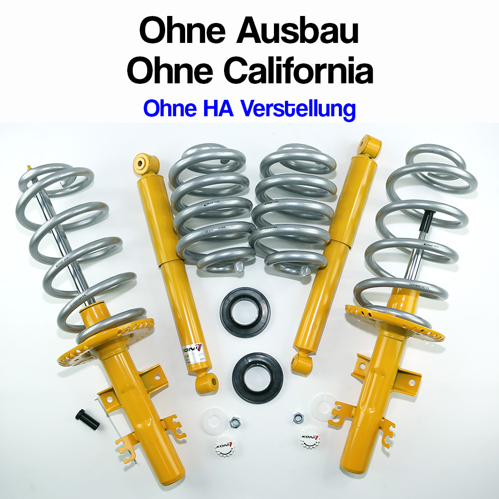 T5 T6 T6.1 Härteverstellbares KONI-ADJUST-SENSITIV-AT-EIBACH Höherlegungsfahrwerk OHNE HA Verstellung