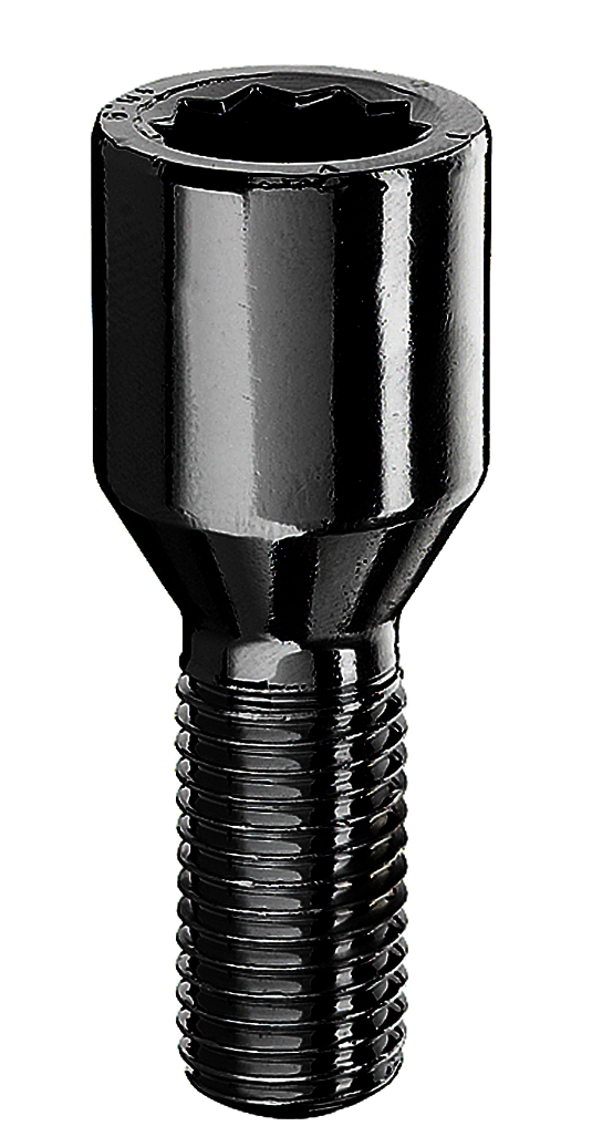 Radschraube Innenvielzahn M12x1,25x45mm schwarz