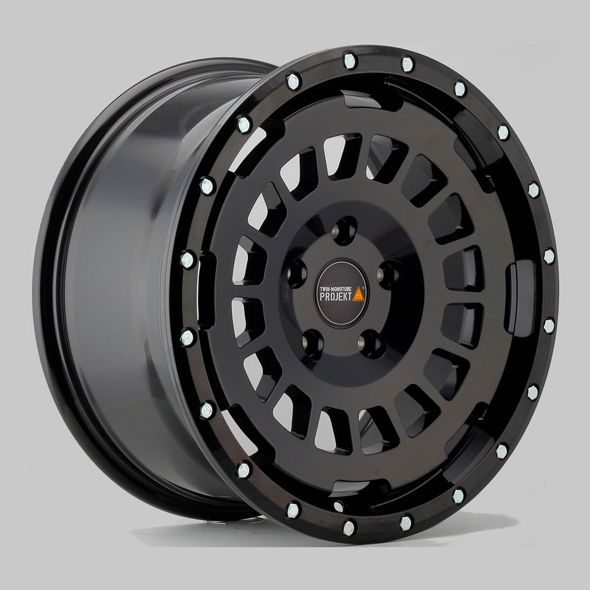 HA TWIN-MONOTUBE PROJEKT-AT, 8X17 ZOLL IN SEIDENMATT-SCHWARZ, KONKAV