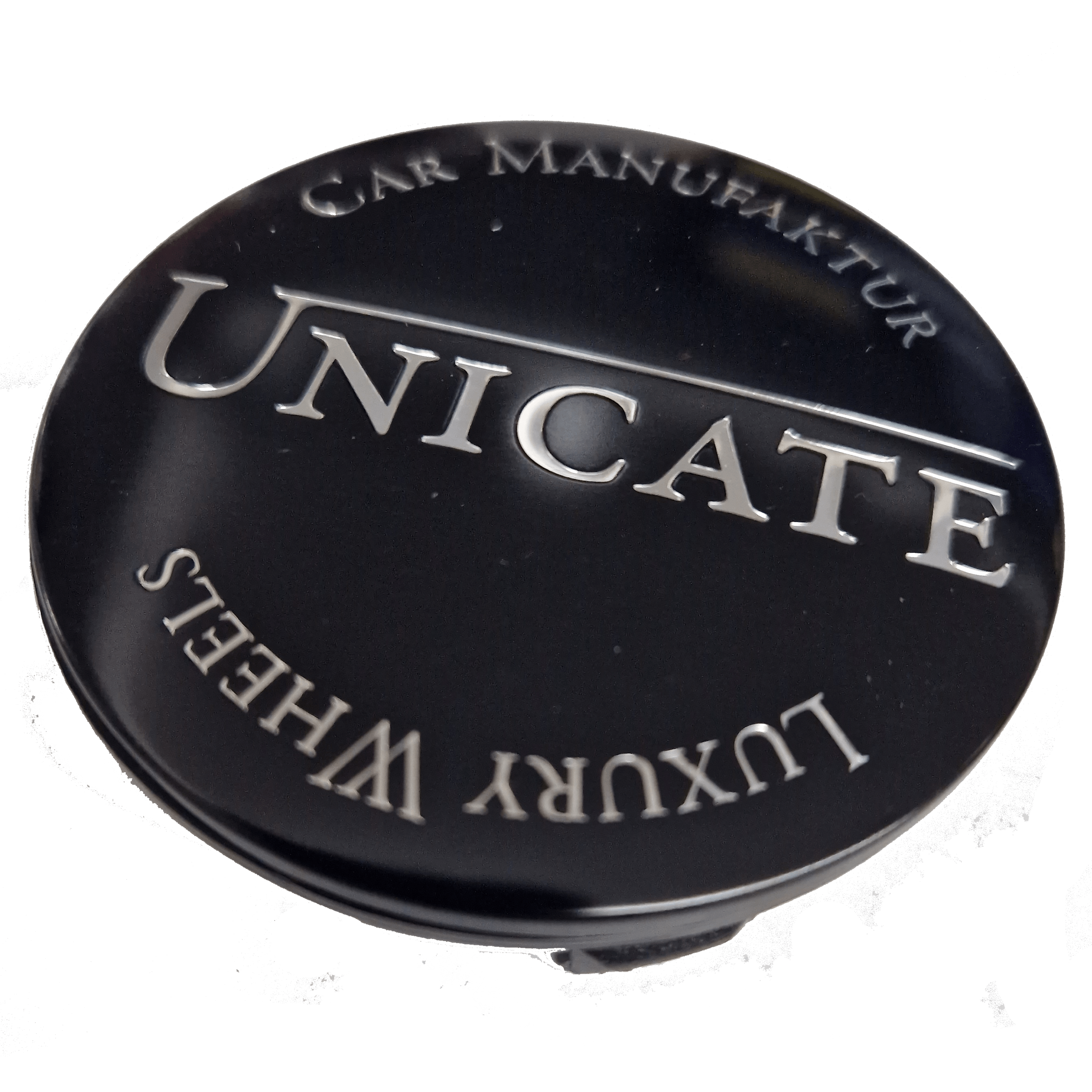 Symbolscheibe mit Träger Unicate Wheels Flat Cap Black Label Silver