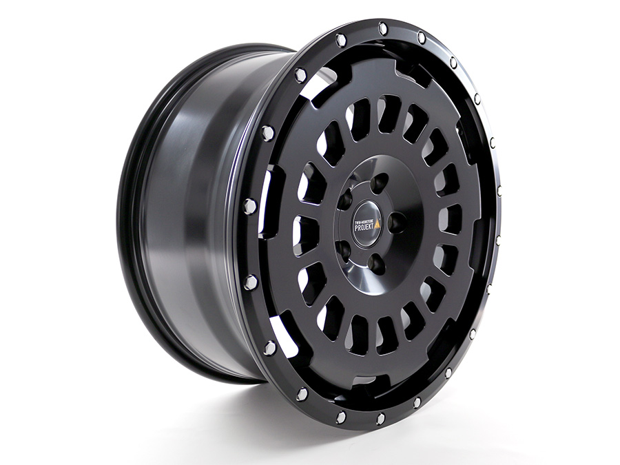 VW T5 T6 T6.1 TWIN-MONOTUBE-PROJEKT-AT20 9X20 ZOLL IN SEIDENMATT-SCHWARZ MIT ANFAHRSCHUTZRING