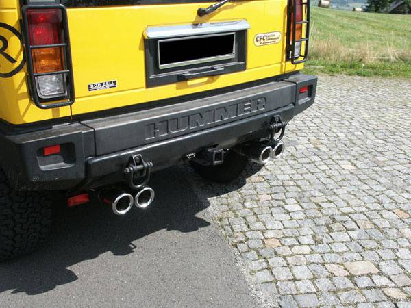 Fox Sportauspuff passend für Hummer H2 ab 2008 Halbanlage ab Kat Ausgang rechts/links - 2x100 Typ 25