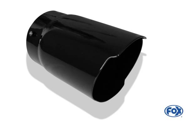 Cover black - 100mm Endrohrhülle mit Madenschrauben für Endrohr Ø90 - Länge: 150mm