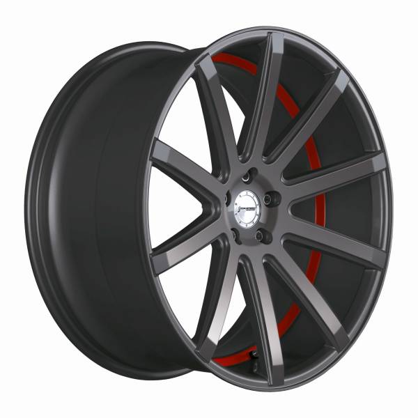 CORSPEED DEVILLE Gunmetal/ undercut Color Trim rot 10,5x20 5x112 Lochkreis