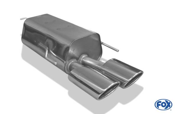 Fox Sportauspuff passend für Mercedes CLK Typ 209 Endschalldämpfer einseitig Ø70mm - 2x115x85 Typ 32