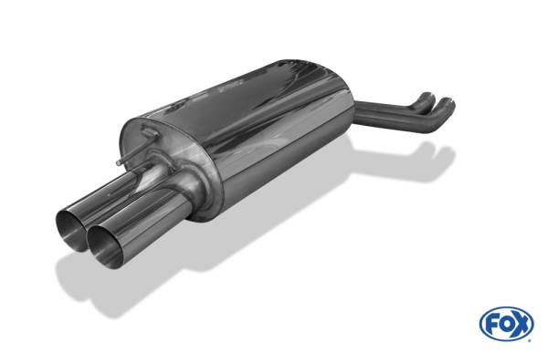 Fox Sportauspuff passend für BMW E46 330d/ 330xd Endschalldämpfer zweiflutig - 2x76 Typ 10