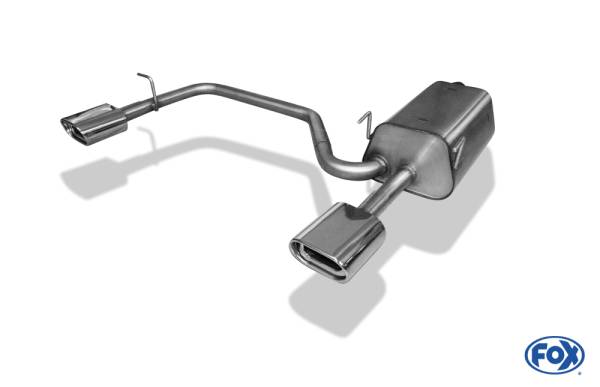Fox Sportauspuff passend für Honda Civic VII Coupé Endschalldämpfer Ausgang rechts/links - 135x80 Ty