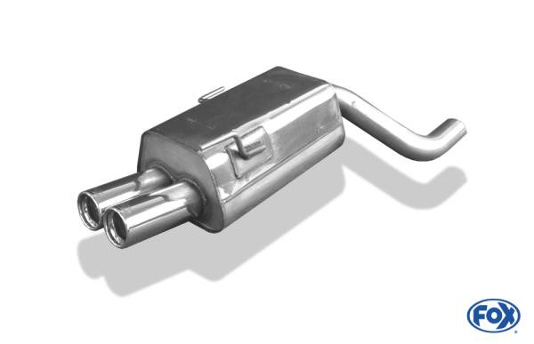 Fox Sportauspuff passend für Audi 80 Typ B4 quattro RS-Stoßstange Endschalldämpfer - 2x76 Typ 13