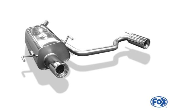 Fox Sportauspuff passend für Opel Tigra B TwinTop Endschalldämpfer Ausgang rechts/links - 1x90 Typ