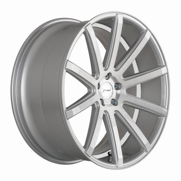 CORSPEED DEVILLE Silver-brushed-Surface/ undercut Color Trim weiß 10,5x20 5x112 Lochkreis