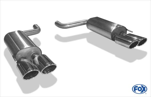 Fox Sportauspuff passend für Mercedes S-Klasse W220 Endschalldämpfer rechts/links - 2x115x85 Typ 32