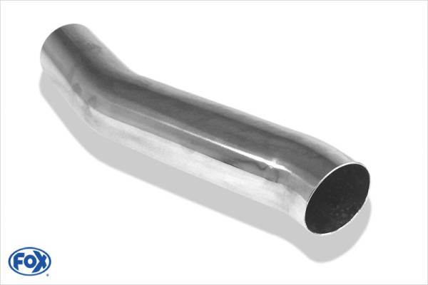 Anschweißendrohr Typ 23 Ø 55 mm / Länge: 350 mm - rund / uneingerollt / S-Rohr / ohne Absorber