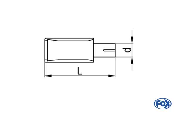Anschraubendrohr Typ 12 mit Schelle einfach - Ø 90mm Rund eingerollt / gerade / ohne Absorber - L_ (