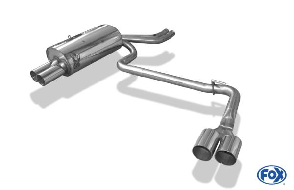 Fox Sportauspuff passend für BMW E46 320/ 323/ 325/ 328/ 330 Endschalldämpfer Ausgang rechts/links z