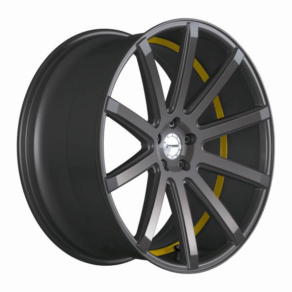 CORSPEED DEVILLE Gunmetal/ undercut Color Trim gelb 10,5x20 5x112 Lochkreis