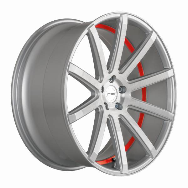 CORSPEED DEVILLE Silver-brushed-Surface/ undercut Color Trim rot 10,5x20 5x112 Lochkreis