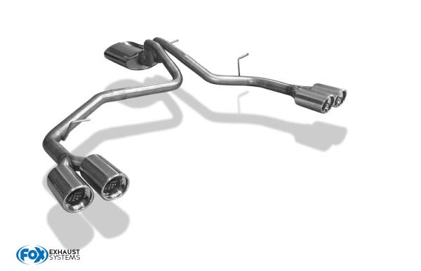 Fox Sportauspuff passend für Cadillac Escalade Halbanlage ab Kat Ausgang rechts/links - 2x100 Typ 17